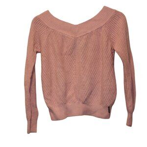 Abercrombie & Fitch Womens Ribbed Knit Sweater XS Pink